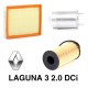 FILTRES (air + huile + gasoil) - Laguna 3 2.0 DCi toutes puissances
