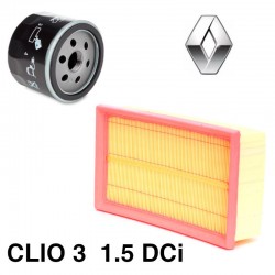 FILTRES (air + huile) - Clio 3 1.5 DCi toutes puissances