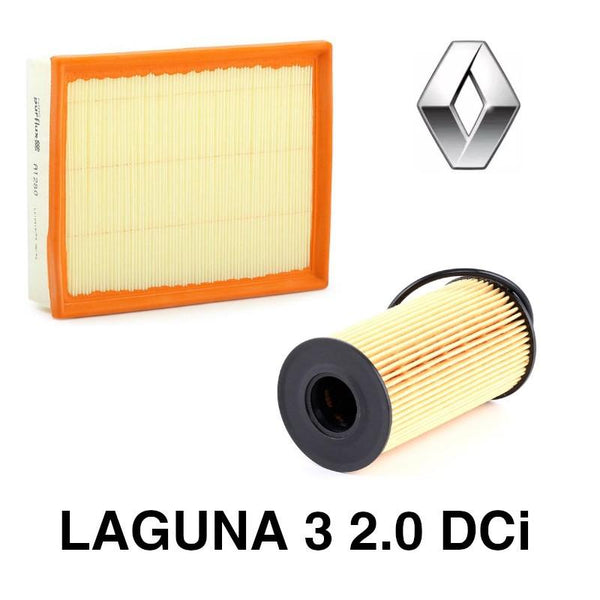 FILTRES (air + huile) pour RENAULT Laguna 3 toutes puissances en 2.0 DCi 