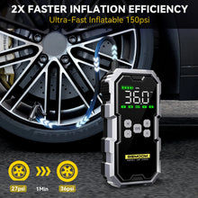 Booster Batterie Voiture 6000A / 7000A | Power Bank + Compresseur 150 PSI | 26800mAh | Lampe LED SOS